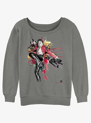 WWE Shinsuke Nakamura Color Pop Girls Slouchy Sweatshirt