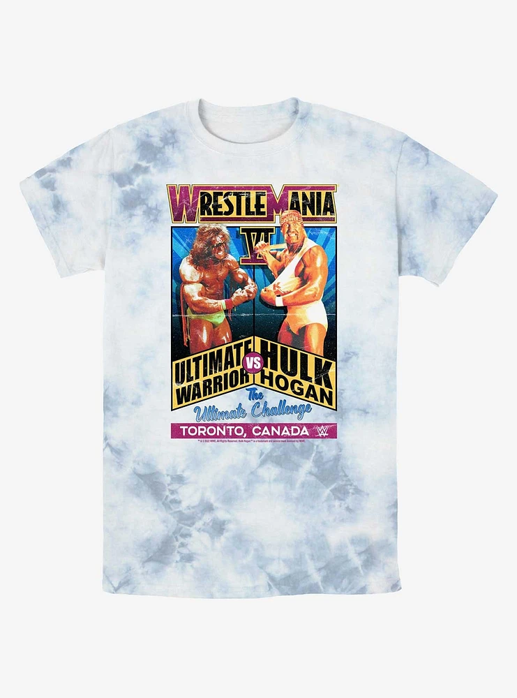 WWE WrestleMania 6 The Ultimate Challenge Warrior Vs. Hulk Hogan Tie-Dye T-Shirt