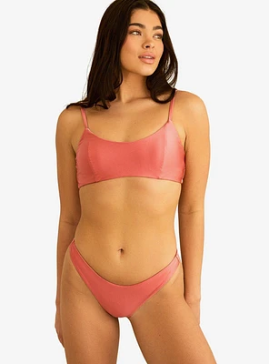 Dippin' Daisy's Seaport High Cut Thong Swim Bottom Dusty Rose