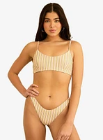 Dippin' Daisy's Seaport High Cut Thong Swim Bottom Nostalgia Stripe