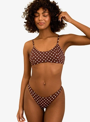 Dippin' Daisy's Redondo Adjustable Strap Swim Top Dotted