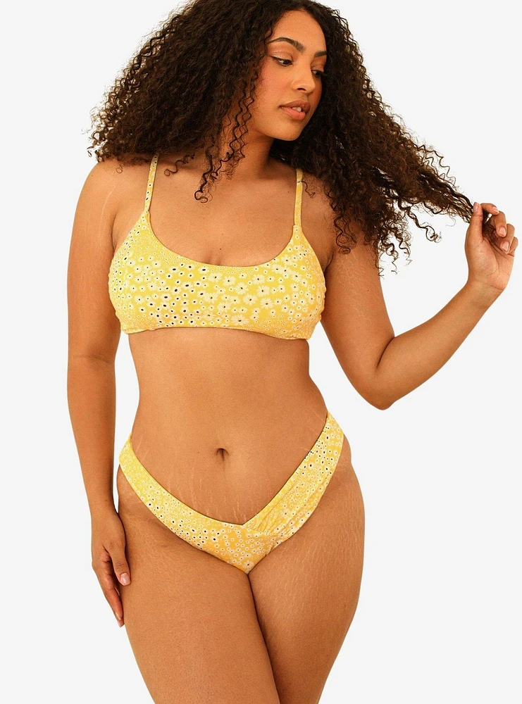 Dippin' Daisy's Redondo Adjustable Strap Swim Top Golden Ditsy