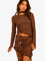 Dippin' Daisy's Love Story Swim Cover-Up Set Dotted Brown