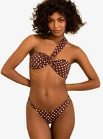 Dippin' Daisy's Charlie Cheeky Swim Bottom Dotted Brown