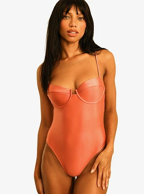 Dippin' Daisy's Saltwater Thigh High Swim One Piece Dusty Rose