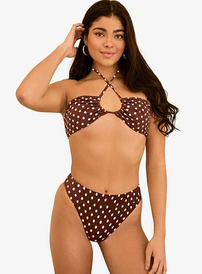 Dippin' Daisy's Seashore High Waist Cheeky Swim Bottom Dotted