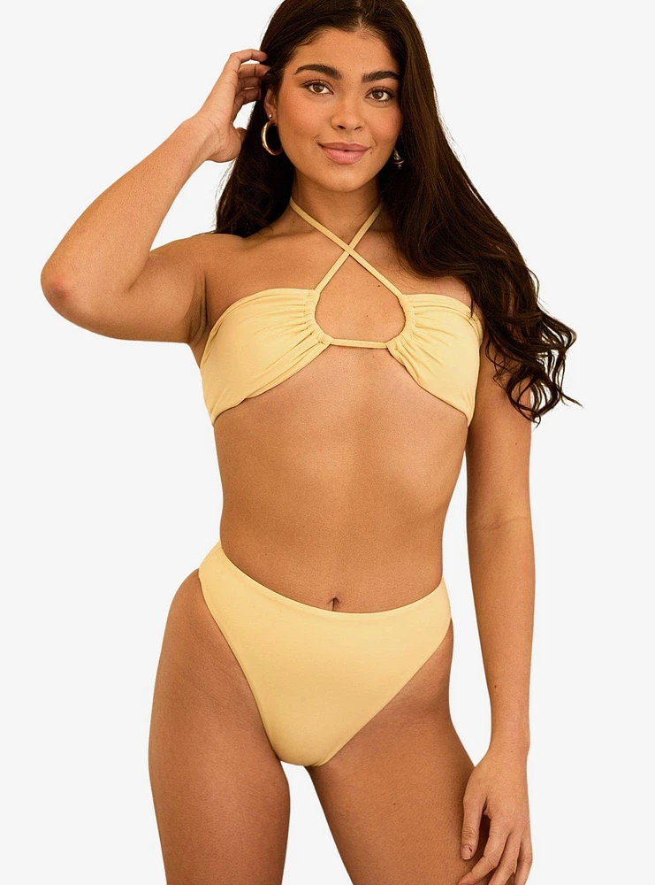 Dippin' Daisy's Amalfi String Tie Bandeau Swim Top Vanilla