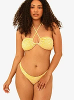 Dippin' Daisy's Amalfi String Tie Bandeau Swim Top Golden Ditsy