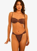 Dippin' Daisy's Diana Underwire Swim Top Dotted Brown