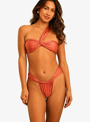 Dippin' Daisy's Frankie Asymmetrical Bandeau Swim Top Dusty Rose