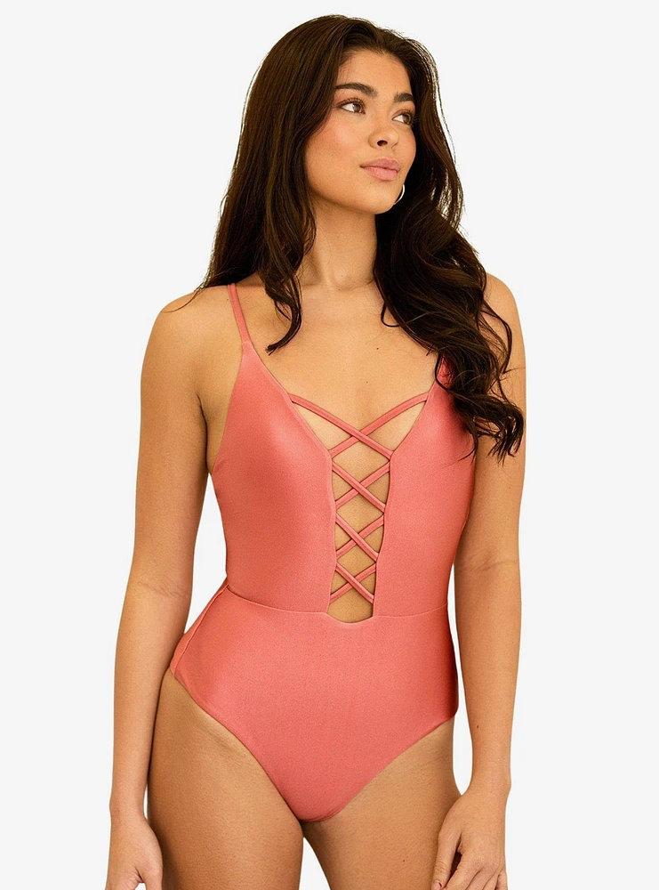 Dippin' Daisy's Bliss Moderate Coverage Swim One Piece Dusty Rose