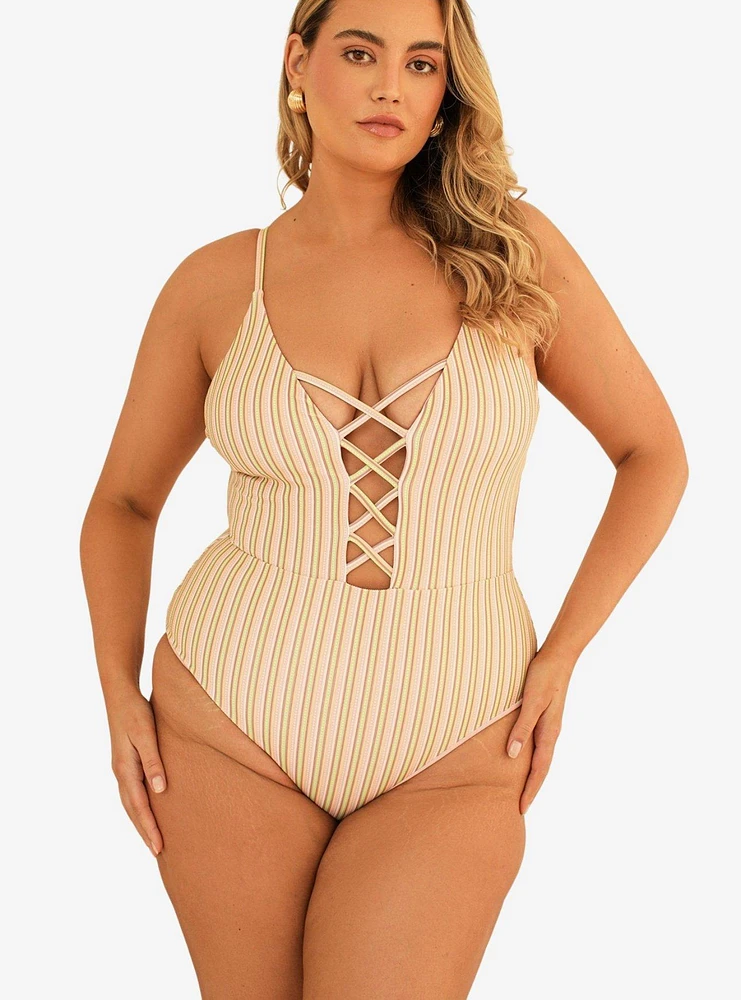 Dippin' Daisy's Bliss Moderate Coverage Swim One Piece Nostalgia Stripe