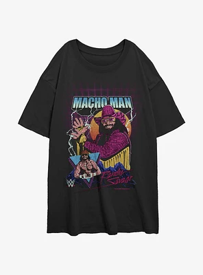 WWE Macho Man Randy Savage Womens Oversized T-Shirt