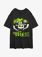 WWE Two Words For Ya Womens Oversized T-Shirt