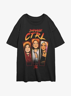 WWE Damage Control Womens Oversized T-Shirt