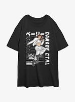 WWE Damage CTRL Bayley Kanji Action Anime Portrait Womens Oversized T-Shirt