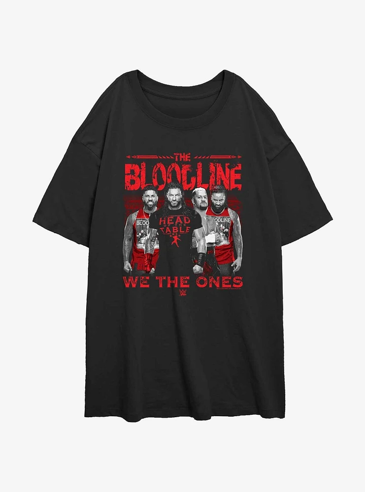 WWE Bloodline Group Womens Oversized T-Shirt