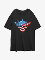 WWE Cody Rhodes American Nightmare Skull Womens Oversized T-Shirt