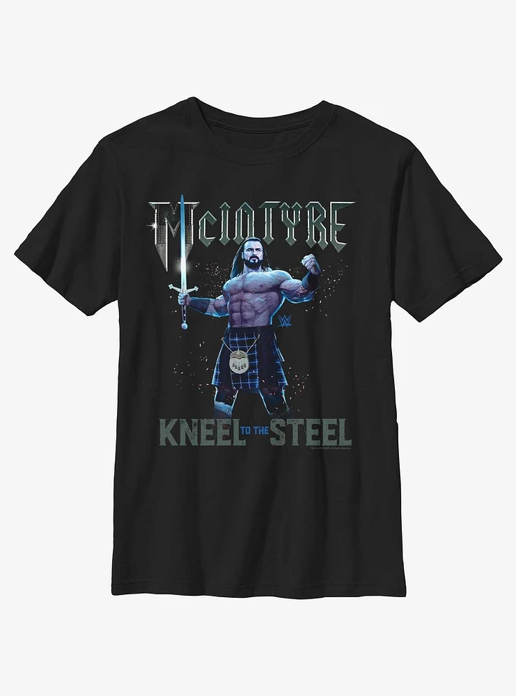 WWE Drew McIntyre Kneel To The Steel Youth T-Shirt