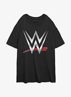 WWE Chrome Logo Womens Oversized T-Shirt