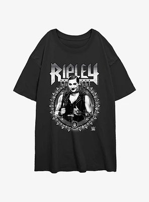 WWE Rhea Ripley Metal Womens Oversized T-Shirt