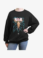 WWE The Rock Bull Skull Womens Oversized Sweatshirt