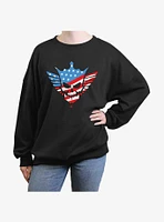 WWE Cody Rhodes American Nightmare Skull Womens Oversized Sweatshirt