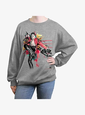 WWE Shinsuke Nakamura Color Pop Womens Oversized Sweatshirt