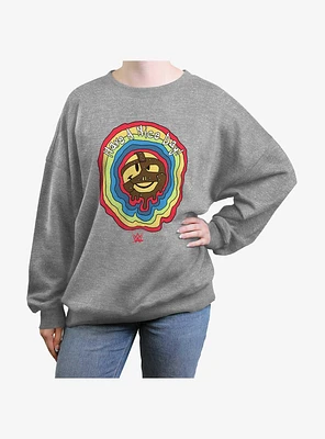 WWE Mick Foley Mankind Have A Nice Day! Womens Oversized Sweatshirt