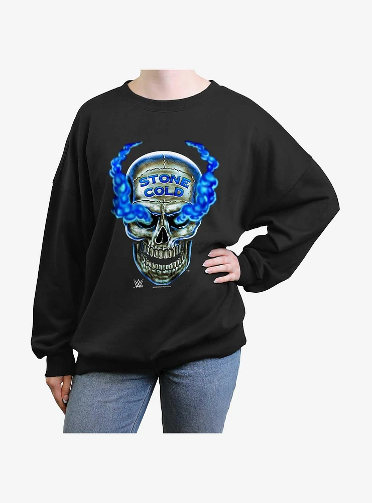 WWE Austin 316 Skull Womens Oversized Sweatshirt
