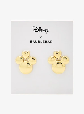 Baublebar Disney Mickey Mouse Gold Heart Earrings