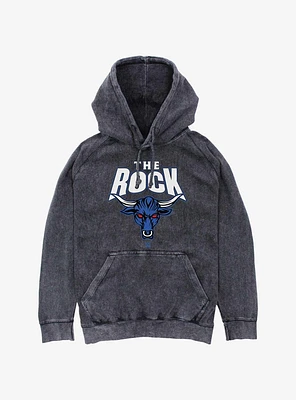 WWE The Rock Logo Mineral Wash Hoodie