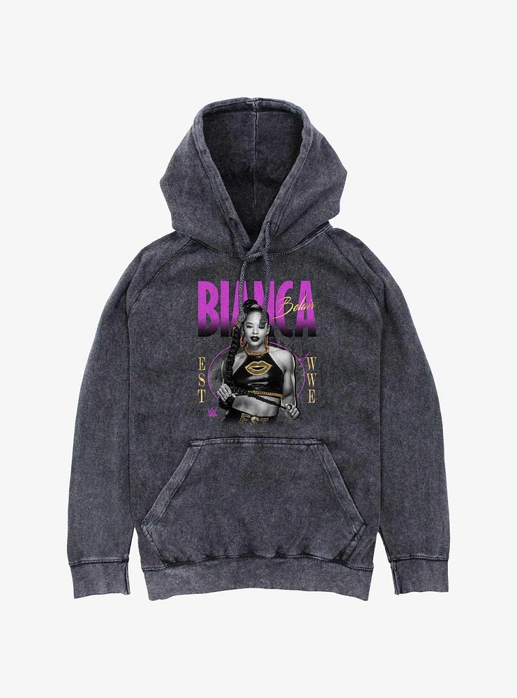 WWE Bianca Belair Bling Mineral Wash Hoodie