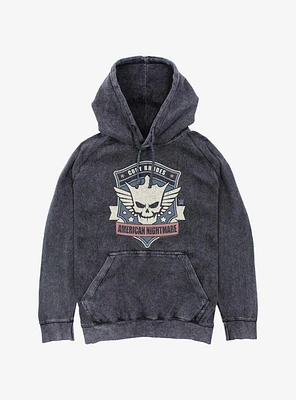 WWE American Nightmare Cody Rhodes Crest Mineral Wash Hoodie