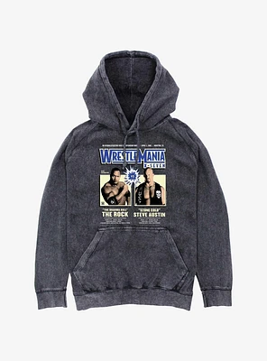 WWE WrestleMania X7 The Rock Vs Steve Austin Mineral Wash Hoodie