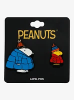 Peanuts Snoopy & Woodstock Puffer Jacket Enamel Pin Set — BoxLunch Exclusive