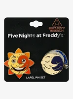 Five Nights at Freddy's: Security Breach Daycare Attendant Sun and Moon Enamel Pin Set — BoxLunch Exclusive