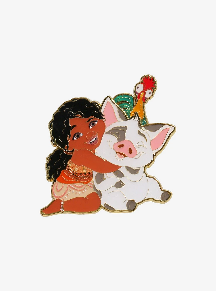 Loungefly Disney Moana 2 Simea, Pua, & Hei Hei Sliding Enamel Pin - BoxLunch Exclusive