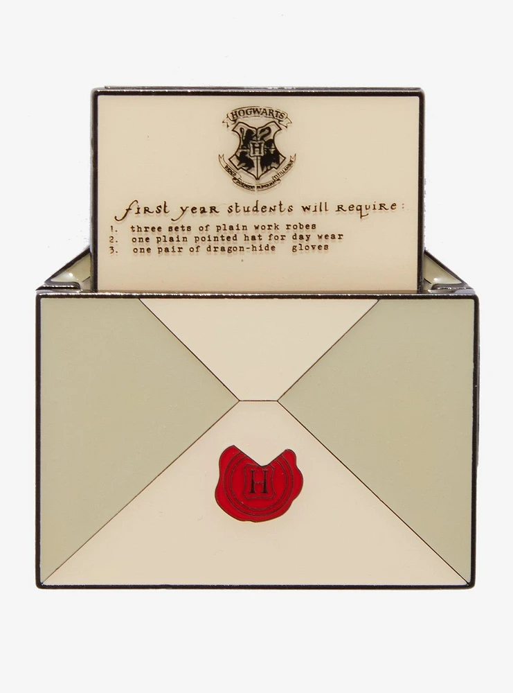 Loungefly Harry Potter Hogwarts Acceptance Letter Sliding Enamel Pin — BoxLunch Exclusive