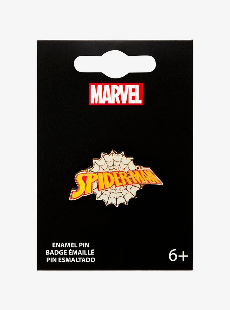 Loungefly Marvel Spider-Man Web Logo Enamel Pin - BoxLunch Exclusive