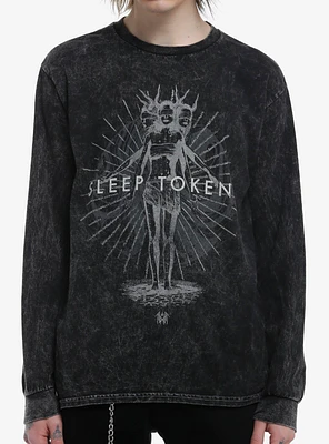 Sleep Token Rain Mineral Wash Long-Sleeve Top