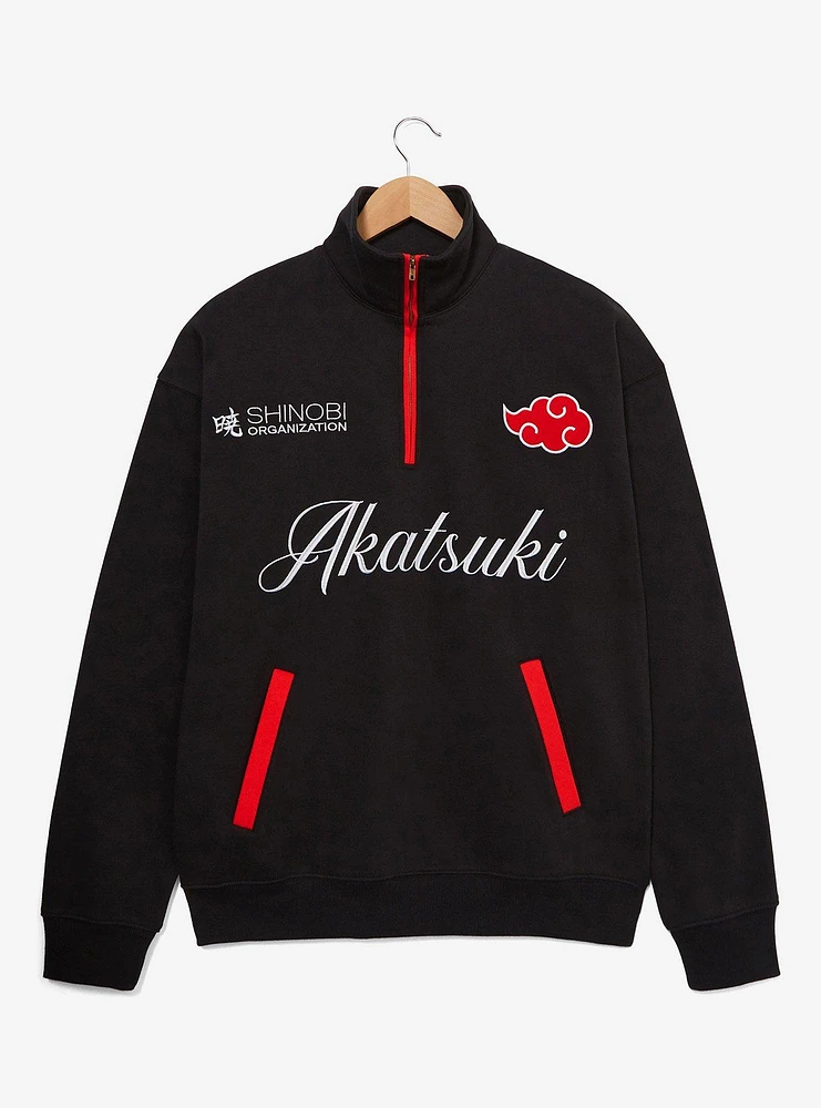 Naruto Shippuden Akatsuki Quarter-Zip Sweatshirt - BoxLunch Exclusive