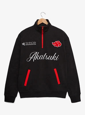 Naruto Shippuden Akatsuki Quarter-Zip Sweatshirt - BoxLunch Exclusive