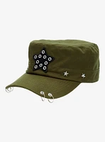 Green Star Pierced Cadet Hat