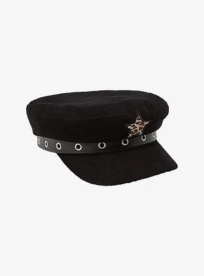 Leopard Star Cabbie Hat