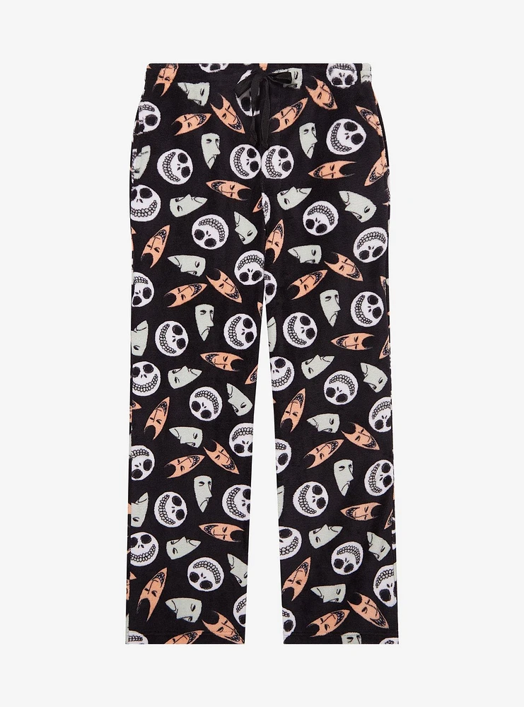 Disney The Nightmare Before Christmas Lock, Shock, & Barrel Allover Print Plush Women's Plus Sleep Pants - BoxLunch Exclusive