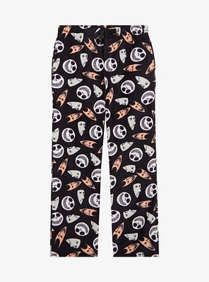 Disney The Nightmare Before Christmas Lock, Shock, & Barrel Allover Print Plush Women's Plus Sleep Pants - BoxLunch Exclusive