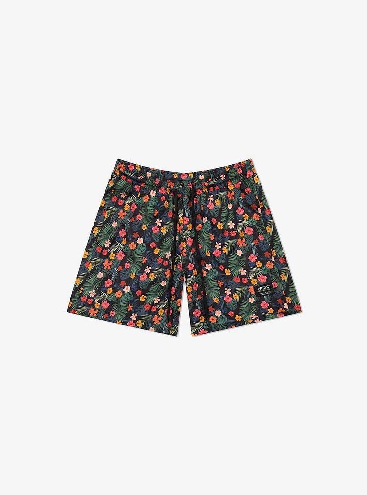 WeSC Zack Swim Trunk Monstera Flowers