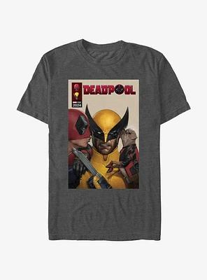 Marvel Deadpool & Wolverine Kissing Poster T-Shirt