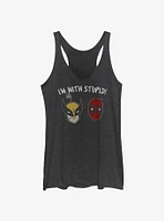 Marvel Deadpool & Wolverine I'm With Stupid Girls Tank